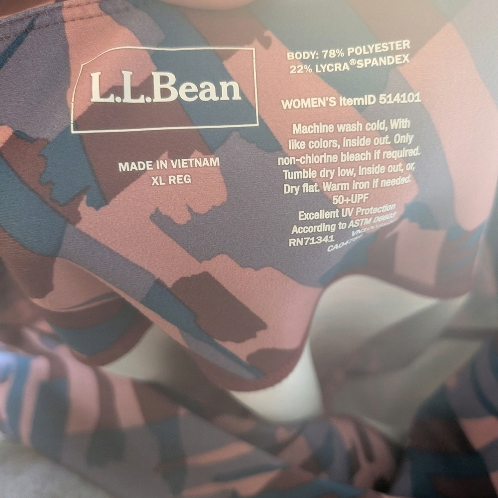 L.L. Bean Pink, Purple, And Teal Leggings - Picture 2 of 3